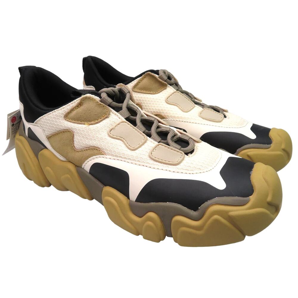 New ZARA Multi Piece Leather Mesh Thick-Soled Sneakers Women's Sz 10 EU 41